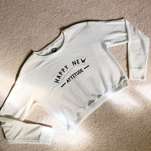 Aerie Cropped Terry cloth crew neck sweatshirt